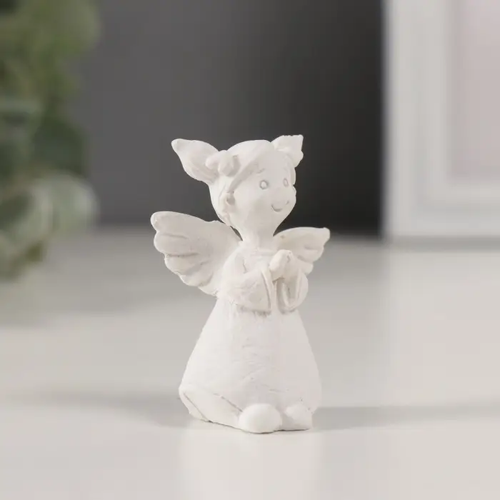 Фигурка полистоун &laquo;Девочка ангел с двумя хвостиками&raquo;, белый, 3.5&times;3&times;5.5 см, МИКС