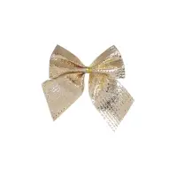 Ёлочные игрушки 12 шт. &laquo;Зимнее волшебство. Бантик&raquo; пластик, 5 см, золото