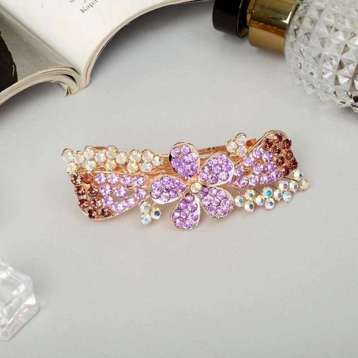 Заколка-автомат для волос Заколка-автомат для волос "Сильвия" цветок, 9 см