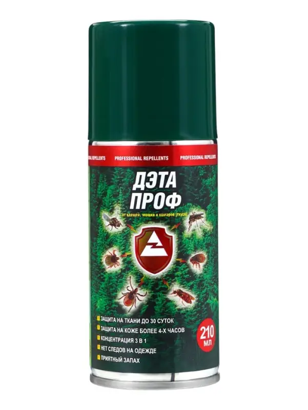 Аэрозоль для защиты от комаров &laquo;Дэта-Проф&raquo; 3 в 1, 210 мл