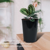 Горшок для рассады, для роз, 4 л, d = 18 см, h = 21,5 см, чёрный, Greengo