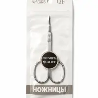 Ножницы маникюрные &laquo;Премиум&raquo;, для кутикулы, загнутые, узкие, 9.3 см, на блистере