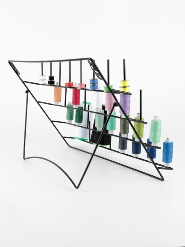Органайзер-стойка для ниток, настенная/настольная, с подставкой, 40&times;31 см, чёрный