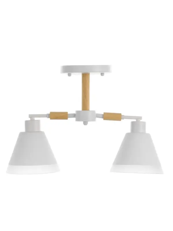 Люстра потолочная BayerLux &laquo;Вудли&raquo;, 2хЕ27, 40 Вт, белый, 45&times;16&times;29 см