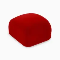 Футляр под кольцо, серьги &laquo;Классический&raquo;, бархатный, 5&times;5.5 см, красный