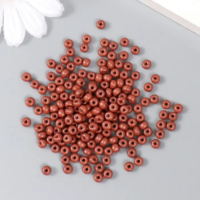 Бисер стекло 6/0  Бисер стекло 6/0 "Коричневая медь" 15 гр