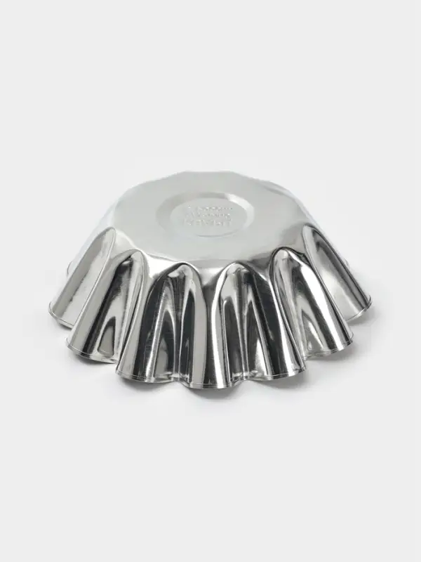 Форма для выпечки ромовой бабы, d=12.2 см, h=4.6 см, жесть, серебристая