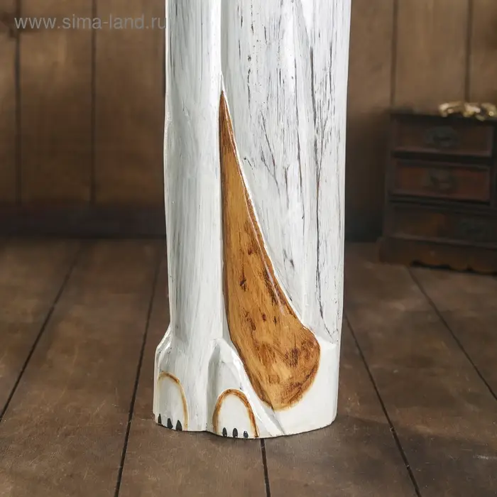 Сувенир дерево "Серая кошка в ошейнике из мозаики и с черепахой" 100х16х7 см