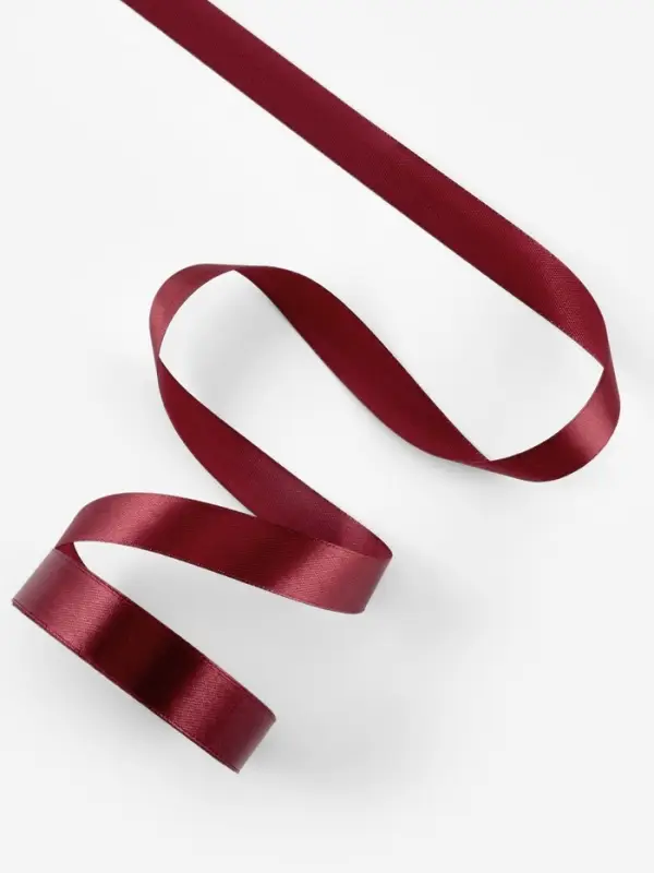 Лента атласная, 20 мм, 23&plusmn;1 м, бордовая №48