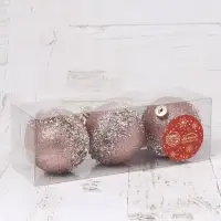 Ёлочные игрушки «Джейн», шары новогодние, d=6 см, набор 3 шт.