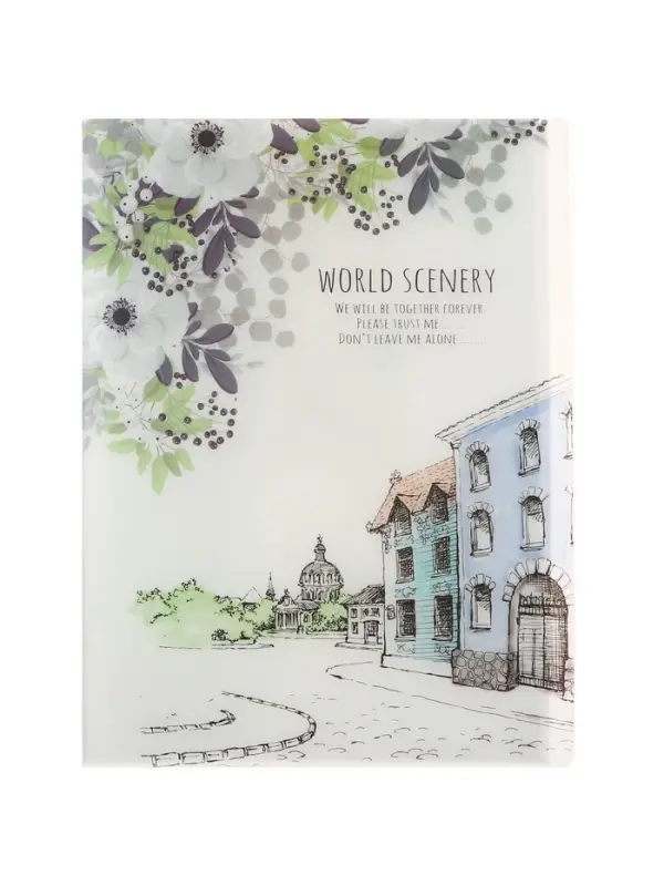 Папка формат А4, с 40 прозрачными файлами &laquo;Город&raquo;, МИКС