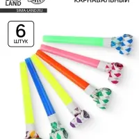 Карнавальный язычок, набор 6 шт., цвета МИКС
