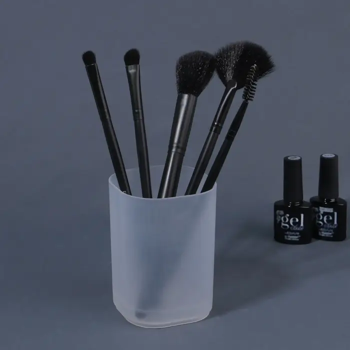 Органайзер - подставка для хранения маникюрных/косметических принадлежностей «STANDART», 7 × 7 × 9 см, цвет белый матовый