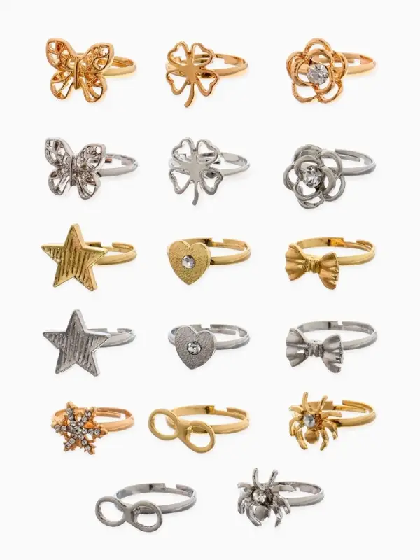 Кольцо &laquo;Выбражулька. Контуры&raquo;, форма МИКС, МИКС, безразмерное