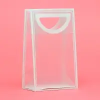 Пакет ПП с вырубной ручкой, прозрачный, 25&times;19&times;9 см, белый