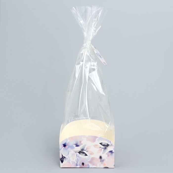 Пакет подарочный с коробкой, упаковка, «Цветы», 12 х 12 х 40 см Пакет подарочный с коробкой, упаковка, «Цветы», 12 х 12 х 40 см