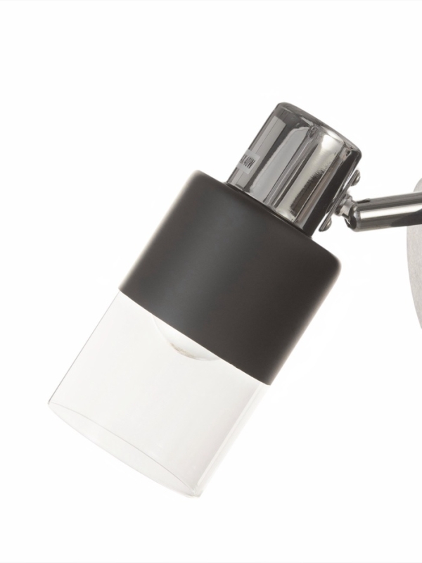 Спот "Берта" 1хЕ14 40Вт черно-хромовый 19х8х15 см