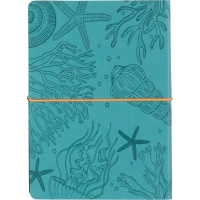 Блокнот А5 128л Attache Морская клетка,мягк.обл.,кожзам с блинт.тиснен 3146