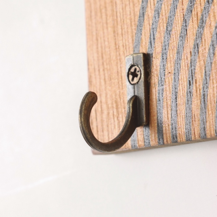 Крючки декоративные дерево Крючки декоративные дерево "Абстракция. Радуга и пятна" 1,5х19,5х23,5 см