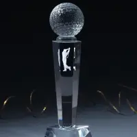 Наградная фигура стела &laquo;Гольф&raquo;, стекло, 25&times;6.5&times;6.5 см