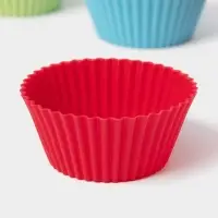 Форма для выпечки Доляна &laquo;Силикон плюс&raquo;, 35&times;26.5&times;2.5 см, 12 ячеек, силиконовые вкладки, антипригарное покрытие, формочки, МИКС