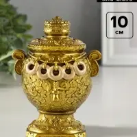 Фигурка гипс &laquo;Самовар&raquo;, 10&times;7 см, под золото