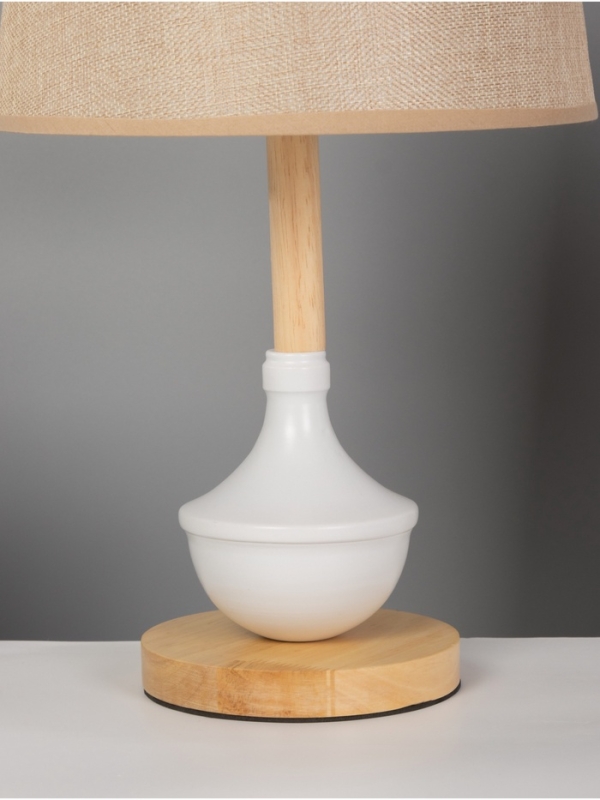 Лампа настольная BayerLux ЭКО Лампа настольная BayerLux ЭКО "Тамара" 1х40Вт Е27 коричневый/белый. 26х26х44см