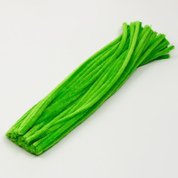 Проволока с ворсом для поделок и декорирования, набор 50 шт., цвет зелёный Проволока с ворсом для поделок и декорирования, набор 50 шт., цвет зелёный