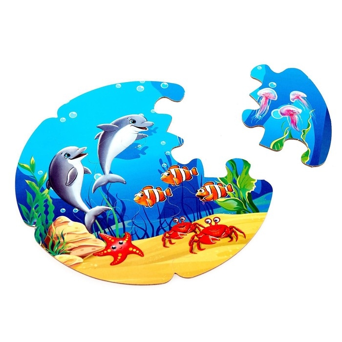 Пазлы- лото «Мир животных», 5 пазлов, 30 элементов Пазлы- лото «Мир животных», 5 пазлов, 30 элементов