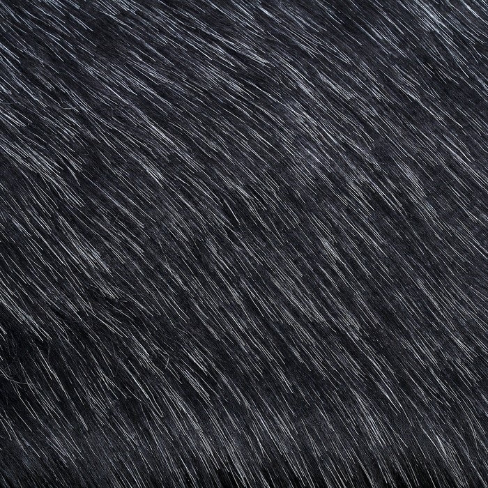 Лоскут для рукоделия, 50 × 50 см, мех длинноворсовый на трикотажной основе, цвет меланж тёмно-серый Лоскут для рукоделия, 50 × 50 см, мех длинноворсовый на трикотажной основе, цвет меланж тёмно-серый