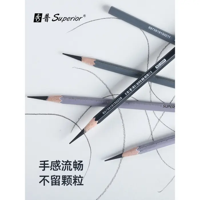 Карандаш угольный чёрный, S-soft, корпус красный Карандаш угольный чёрный, S-soft, корпус красный