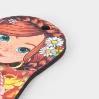 Доска разделочная сувенирная Дарим Красиво &laquo;Матрёшка. Лучшей хозяйке&raquo;, 15&times;23 см, дерево, разноцветная