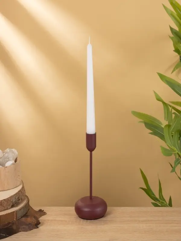 Подсвечник на 1 свечу текстурный Подсвечник на 1 свечу текстурный "Баклажановый" 8х8х20 см