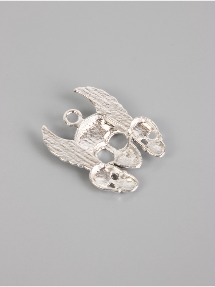 Декор для творчества металл "Три черепа и крылья" серебро набор 5 шт 3,3х2,6х0,2 см Декор для творчества металл "Три черепа и крылья" серебро набор 5 шт 3,3х2,6х0,2 см