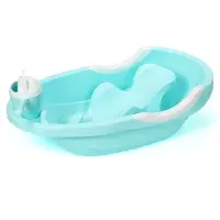 Набор для купания детский: ванночка 86 см, горка, ковш -лейка, голубой