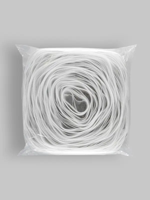 Шторная лента с люверсами, для драпировки, органза, d=4.2 см, 8.5 см, 50&plusmn;1 м, прозрачная, белая