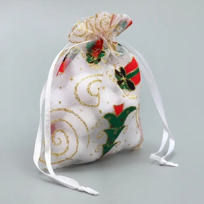 Мешочек подарочный органза «Золотые мгновения», 10 х 12 см +/- 1.5 см Мешочек подарочный органза «Золотые мгновения», 10 х 12 см +/- 1.5 см