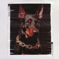 Алмазная вышивка полное заполнение "Доберман", на холсте 40*50 см