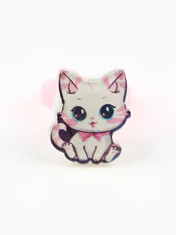 Кольцо крутящееся детское Meow, котик