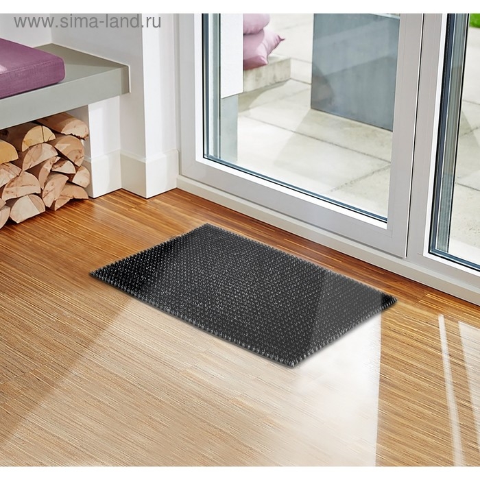 Покрытие ковровое щетинистое &laquo;Травка&raquo;, 45&times;60 см, чёрное