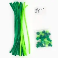 Синельная проволока, набор для творчества из проволоки с ворсом, помпонов и глаз