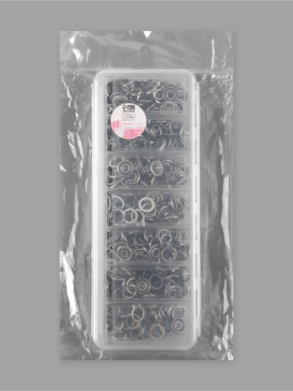 Кнопки рубашечные, открытые, d=9.5 мм, 140 шт., в пластиковом органайзере Кнопки рубашечные, открытые, d=9.5 мм, 140 шт., в пластиковом органайзере