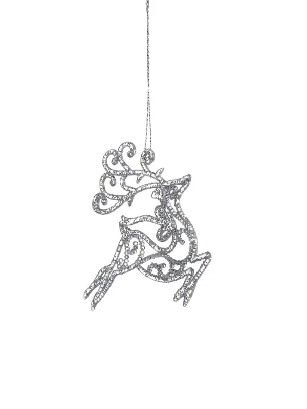 Ёлочная игрушка &laquo;Зимнее волшебство. Олень в прыжке - магия&raquo;, 13&times;12 см, прозрачный