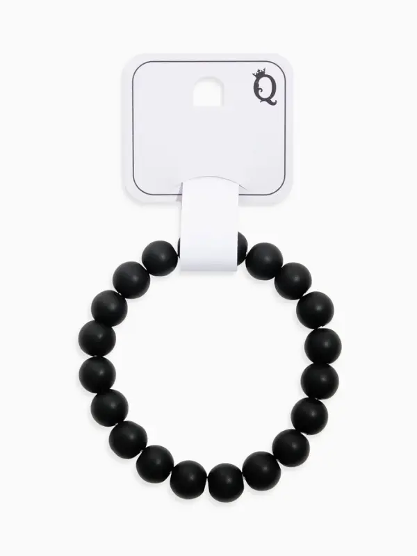 Браслет из бусин &laquo;Агат чёрный&raquo;, d=5.5 см, шар №10, чёрный