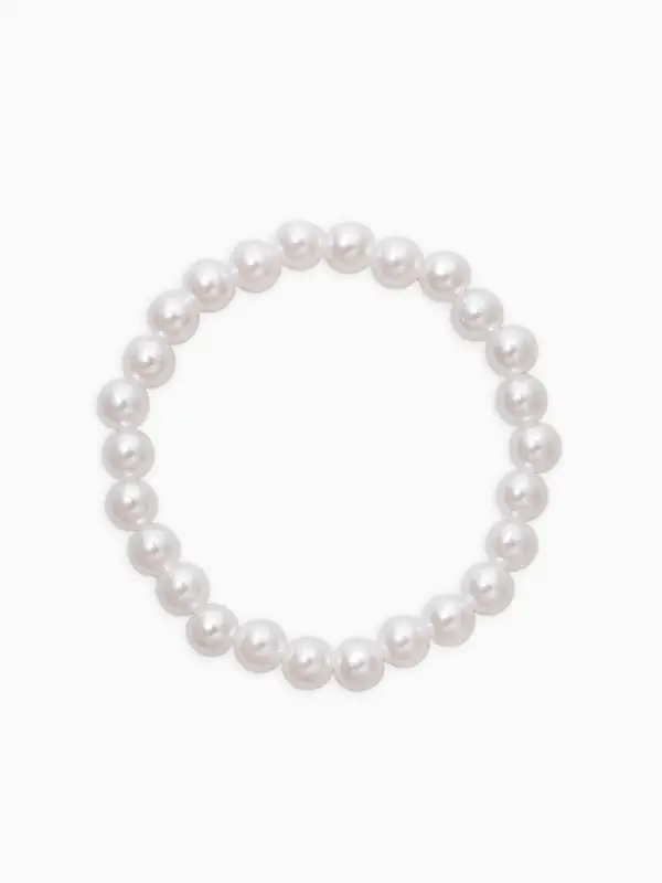 Браслеты из бусин &laquo;Жемчужный облик&raquo;, набор 7 шт. бусины №6.8.10.14, белый