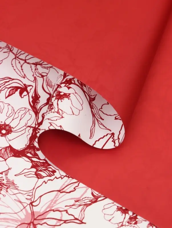 Пленка для цветов и букетов &laquo;Романтичные моменты&raquo;, белый винный, 57&times;57 см