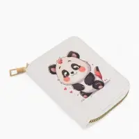 Кошелек дет 07-01-01 Июнь2536 медведь, 8,5*2,5*10,5 см, 2 отд+отд/молн, д/карт, белый