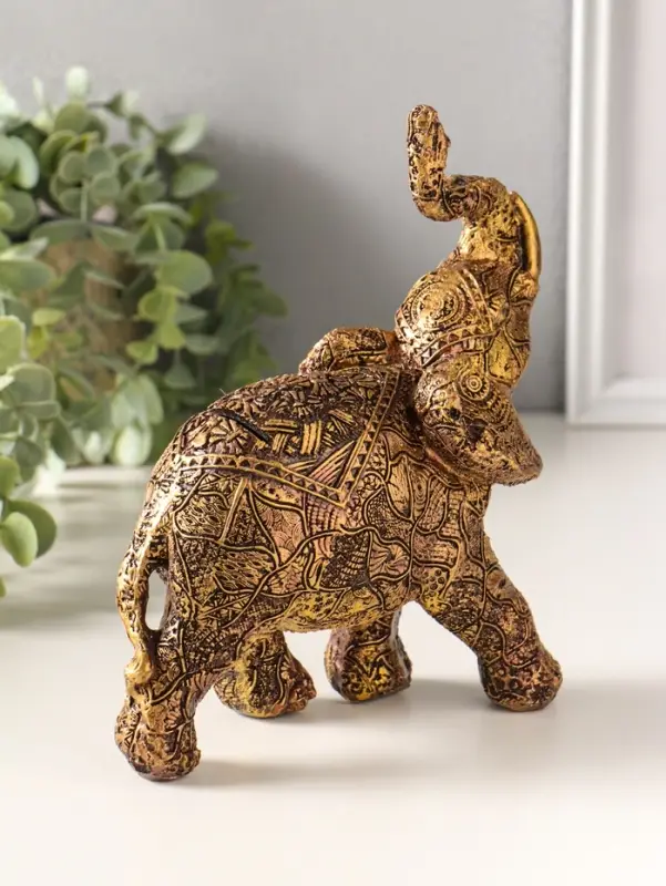 Копилка полистоун "Слон ажурный" 20х17 см