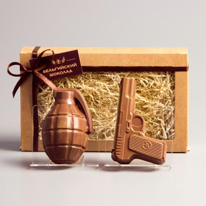 Бельгийский шоколад, 2 в 1 &laquo;Пистолет + Граната&raquo;, 160 г