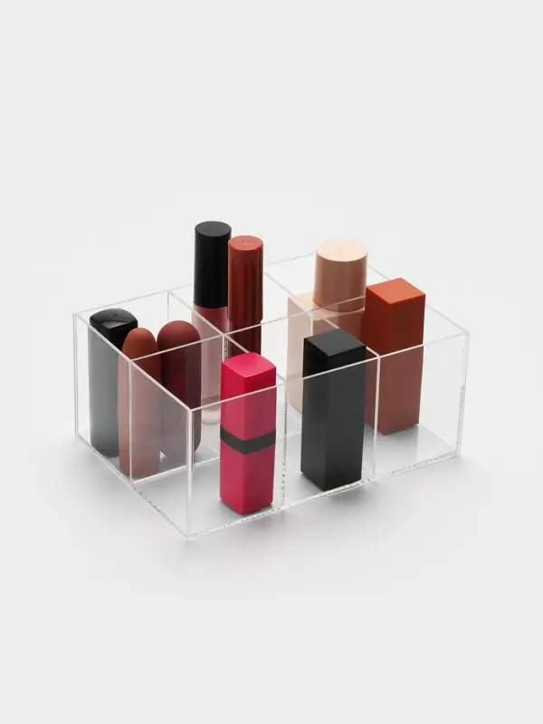 Подставка для ручек и карандашей 6 ячеек, 16&times;11&times;7 см, оргстекло 1.8 мм